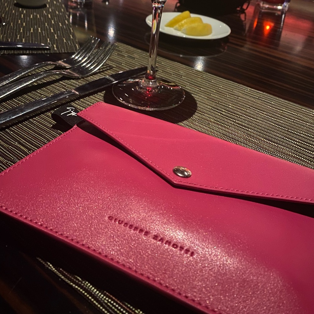 Giuseppe Zanotti Leather Envelope Clutch